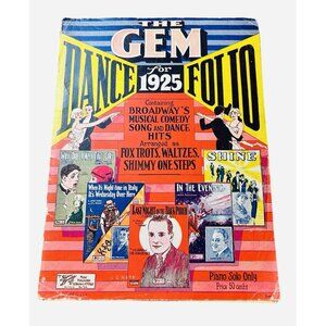 The‎ Dance Gem Folio for 1925 Piano Solo Song & Dance Hits